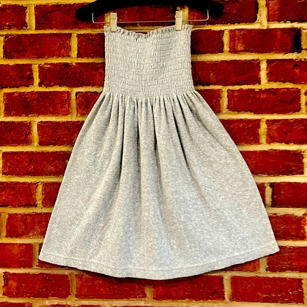 Light grey terry cloth bathing suit cover up